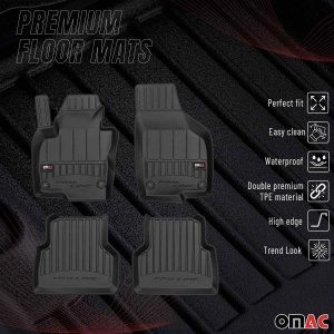 Volkswagen Tiguan Floor Mat - Omac - Premium TPE - Black - '07-'17